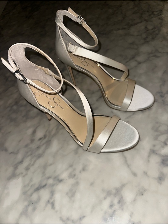 Jessica Simpson Shoes - Jessica Simpson Women's Ankle-Strap wedding Heeled Sandals Ivory size 12